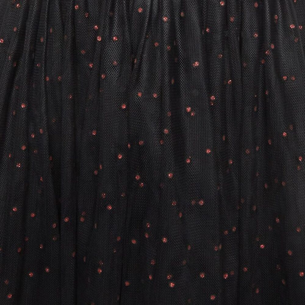 Alice + Olivia Black Tulle Polka Dotted Skirt S - Picture 4 of 5